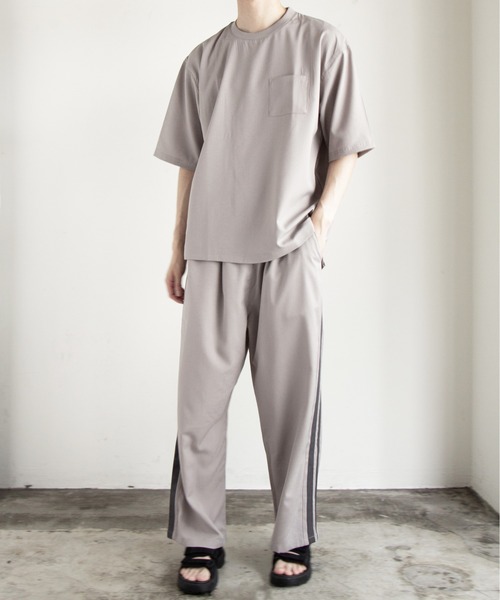 COMMON WARE(コモンウェアー)の「COMMONWARE:リネンライクライン入りイージーパンツ(その他パンツ・メンズ・ブラック/チャコールグレー/グレイッシュベージュ・M/L/XL)」の20枚目の写真