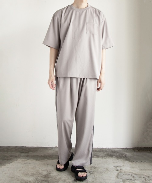COMMON WARE(コモンウェアー)の「COMMONWARE:リネンライクライン入りイージーパンツ(その他パンツ・メンズ・ブラック/チャコールグレー/グレイッシュベージュ・M/L/XL)」の21枚目の写真