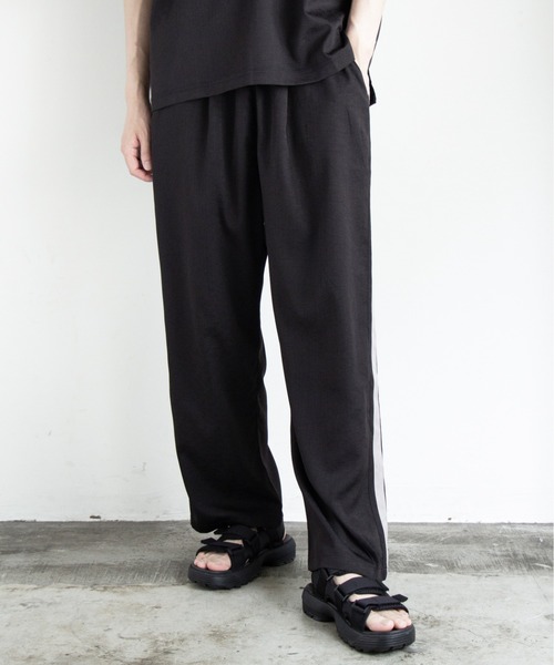 COMMON WARE(コモンウェアー)の「COMMONWARE:リネンライクライン入りイージーパンツ(その他パンツ・メンズ・ブラック/チャコールグレー/グレイッシュベージュ・M/L/XL)」の6枚目の写真