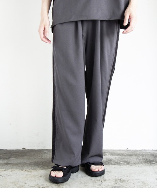 COMMON WARE(コモンウェアー)の「COMMONWARE:リネンライクライン入りイージーパンツ(その他パンツ・メンズ・ブラック/チャコールグレー/グレイッシュベージュ・M/L/XL)」の8枚目の写真