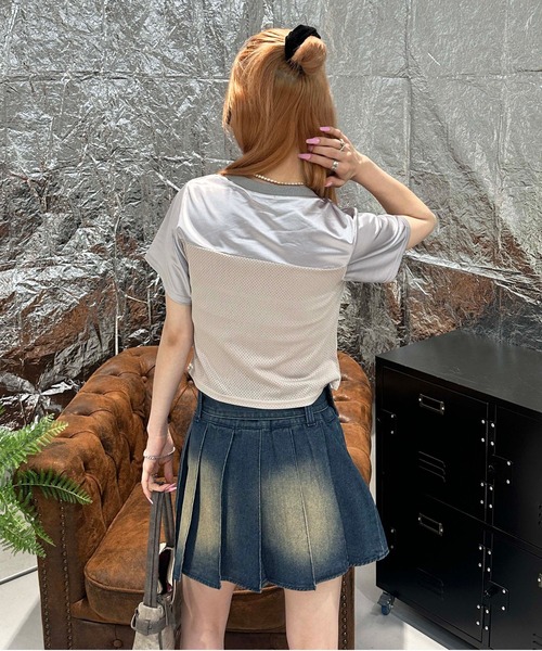 sedacle girl(セダクルガール)の「ベルト付きカコウデニムプリーツスカート(スカート・レディース・ブラック/ブルー・MEDIUM/SMALL)」の17枚目の写真