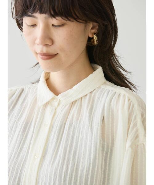 AMERICAN HOLIC(アメリカンホリック)の「ドビーストライプシャツ(シャツ/ブラウス・レディース・ブラック/アイボリー・L/M)」の15枚目の写真