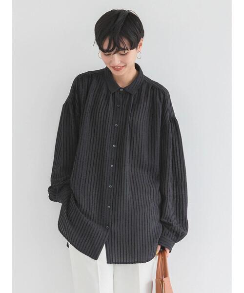 AMERICAN HOLIC(アメリカンホリック)の「ドビーストライプシャツ(シャツ/ブラウス・レディース・ブラック/アイボリー・L/M)」の19枚目の写真