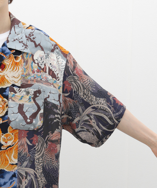 JOURNAL STANDARD J.S HOMESTEAD(ジャーナルスタンダードホームステッド)の「【J.S.Homestead】PATCH ALOHA SHIRT(シャツ/ブラウス・メンズ・ブラック系その他/ブルー・LARGE/MEDIUM)」の11枚目の写真