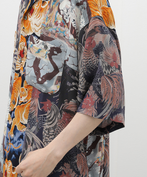 JOURNAL STANDARD J.S HOMESTEAD(ジャーナルスタンダードホームステッド)の「【J.S.Homestead】PATCH ALOHA SHIRT(シャツ/ブラウス・メンズ・ブラック系その他/ブルー・LARGE/MEDIUM)」の12枚目の写真