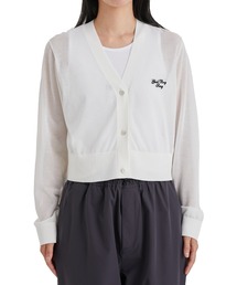 【bonjour records/ボンジュールレコード】 Original Light Sheer Cardigan "Girl/Boy Song" オリジナルライトシアーカーディガン