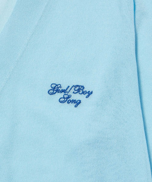 bonjour records（ボンジュールレコーズ）の「【bonjour records/ボンジュールレコード】 Original Light Sheer Cardigan "Girl/Boy Song" オリジナルライトシアーカーディガン（カーディガン/ボレロ・レディース・ホワイト/ブルー・S/M）」の8枚目の写真