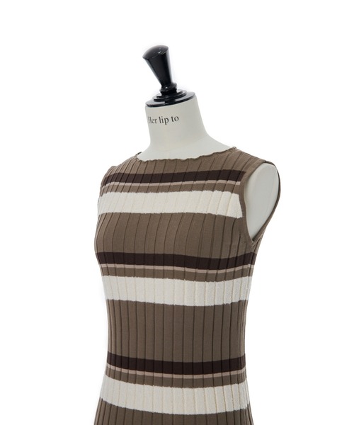 ワンピース herlipto CottonStriped Ribbed Knit Dress Her lip to on X: 