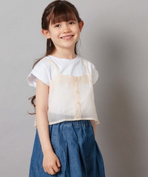 a.v.v | [140-150]シアーキャミドッキングＴシャツ(Tシャツ/カットソー)