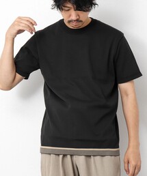 NOLLEY'S goodman | 《吸汗性 / 通気性》マシンウォッシャブル ニットTシャツ(ニット/セーター)