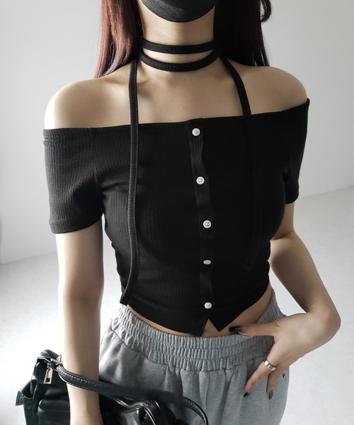 【ebure】ショルダーストラップカットソー ebure】ショルダーストラップカットソー 楽天市場】トップス