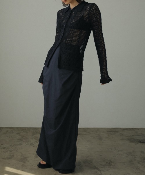 anuke（アンヌーク）の「anuke Mix Knit Shirts ミックスニットシャツ
