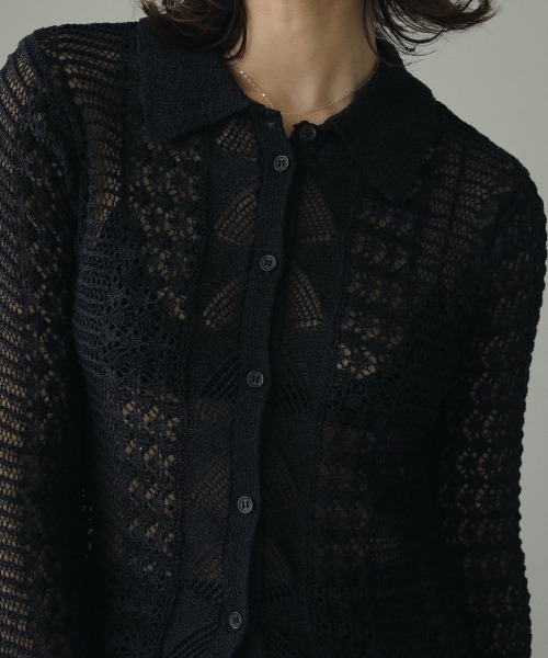 anuke（アンヌーク）の「anuke Mix Knit Shirts ミックスニットシャツ
