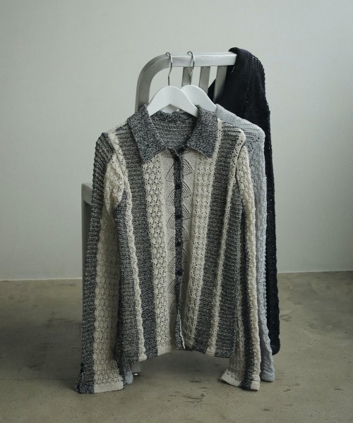 anuke（アンヌーク）の「anuke Mix Knit Shirts ミックスニットシャツ