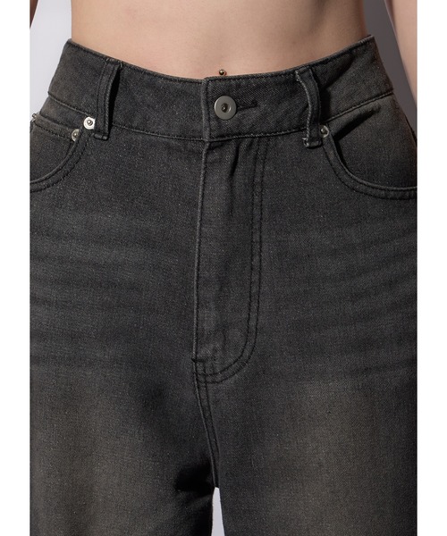 Adoon plain（アドーンプレーン）の「オーバーダイカーゴデニム（デニムパンツ・レディース・ブラック/カーキ・MEDIUM/LARGE）」の13枚目の写真