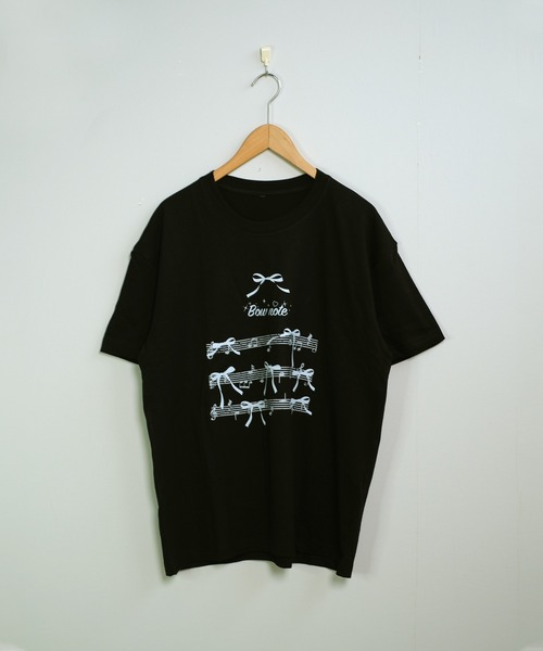shopnikoniko(ショップニコニコ)の「Tシャツ リボン 半袖 オーバーサイズ プリント ビックTシャツ(Tシャツ/カットソー・レディース・ホワイト/ブラック・フリー)」の16枚目の写真