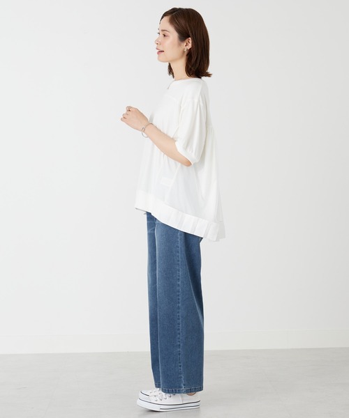 BELLUNA PLUS(ベルーナ)の「後ろチュール切替プルオーバー(Tシャツ/カットソー・レディース・ブラック/オフホワイト・LARGE/MEDIUM/X-LARGE)」の6枚目の写真
