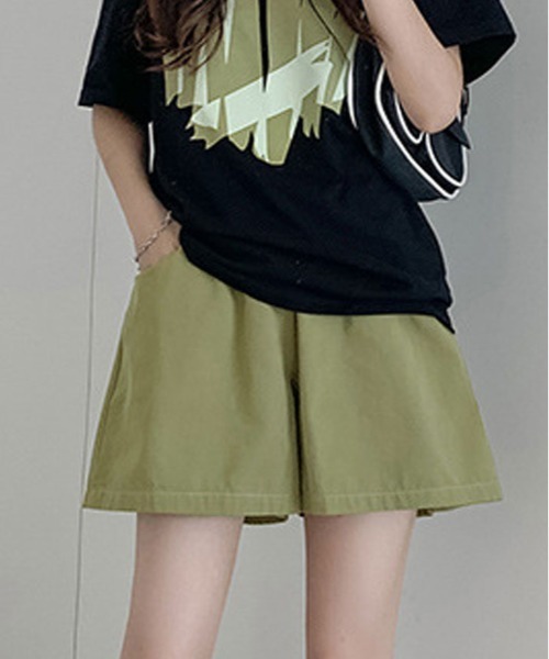 kirakiraShop(キラキラショップ)の「シンプル Aライン ショート パンツ(その他パンツ・レディース・ブルー/アイボリー/ブラック/ピンク/グリーン/パープル/ベージュ・M)」の19枚目の写真