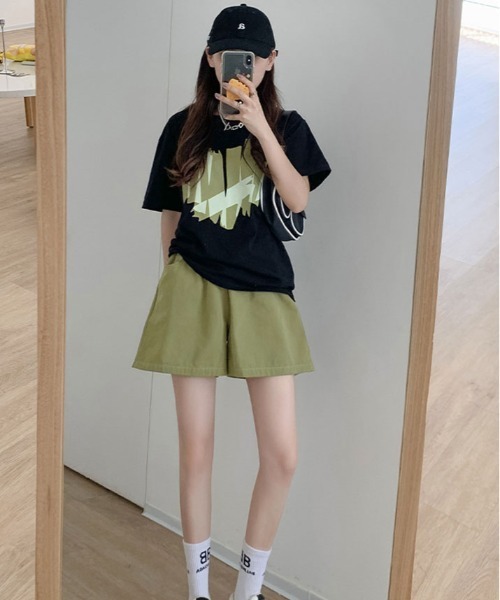 kirakiraShop(キラキラショップ)の「シンプル Aライン ショート パンツ(その他パンツ・レディース・ブルー/アイボリー/ブラック/ピンク/グリーン/パープル/ベージュ・M)」の22枚目の写真