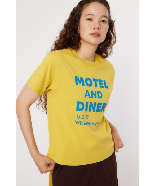 RODEO CROWNS WIDE BOWL(ロデオクラウンズワイドボウル)の「MOTEL AND DINER VINTAGE Tシャツ(Tシャツ/カットソー・レディース・イエロー/レッド/ブラック・FREE)」の3枚目の写真