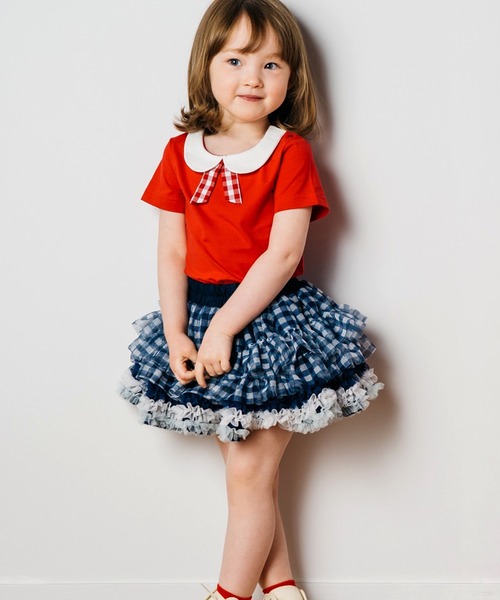 panpantutu（パンパンチュチュ）の「チュチュプリンセス【S/70-90cm】（スカート・キッズ・ネイビー系/ブラウン系その他/ミント/ベビーピンク/ローズ/レッド系その他/ライトグレー/パープル系その他/ネイビー/ダークグリーン/ホワイト×シルバー/イエローゴールド/ブラック/ライトピンク/アクア/スモークピンク/クリアグリーン/ピンク系その他/ボルドー/チェック/プラム/ブルー/レッド系その他2/ライラック・SMALL）」の9枚目の写真