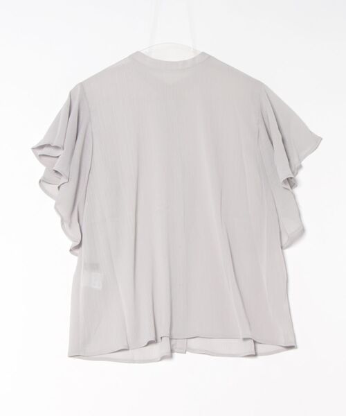 GORGE(ゴージ)の「《前後2WAY×ラッフル袖》レディース シフォンブラウス 体型カバー 春夏秋(シャツ/ブラウス・レディース・グレー/オフホワイト/ブラック・F)」の10枚目の写真