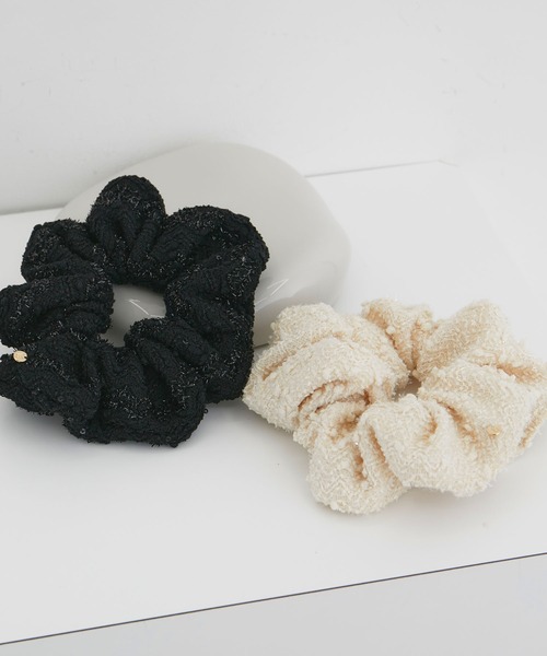 VIS（ビス）の「アソートシュシュ（シュシュ・レディース・キナリ/ブラック・FREE）」の4枚目の写真