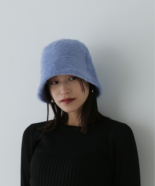 N.（N. Natural Beauty Basic）（エヌエヌナチュラルビューティーベーシック）の「◆シャギーベルハット（ハット・レディース・アイボリー/ブラック/ブルー・ﾌﾘ-）」の8枚目の写真