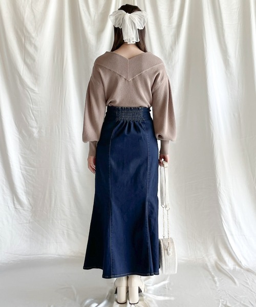 NOMAE（ノーマエ）の「ラメ太Vリブニット（ニット/セーター）」 - WEAR