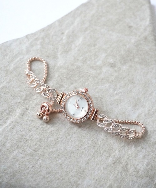 Port（ポート）の「【 antique andico / アンティーク アンディコ 】ビジュー バングルウォッチ 腕時計（アナログ腕時計・レディース・ピンクゴールド/シルバー/ピンク/ピンク系その他/ゴールド/ピンク系その他2/シルバー系その他・FREE）」の7枚目の写真