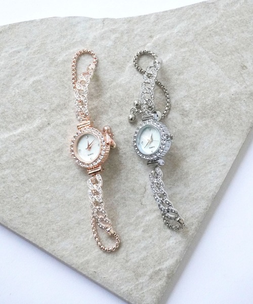 Port（ポート）の「【 antique andico / アンティーク アンディコ 】ビジュー バングルウォッチ 腕時計（アナログ腕時計・レディース・ピンクゴールド/シルバー/ピンク/ピンク系その他/ゴールド/ピンク系その他2/シルバー系その他・FREE）」の8枚目の写真