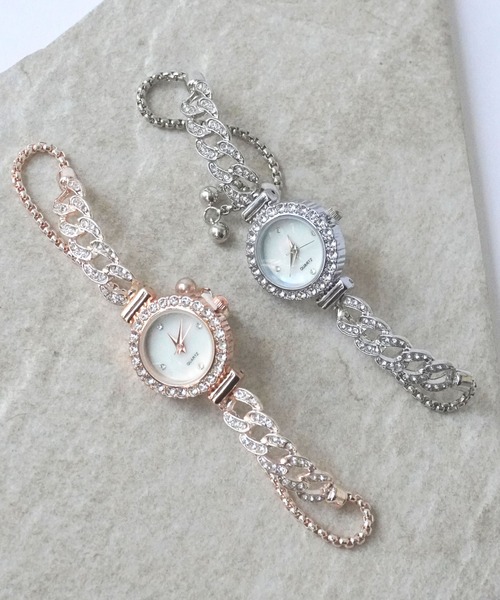 Port（ポート）の「【 antique andico / アンティーク アンディコ 】ビジュー バングルウォッチ 腕時計（アナログ腕時計・レディース・ピンクゴールド/シルバー/ピンク/ピンク系その他/ゴールド/ピンク系その他2/シルバー系その他・FREE）」の9枚目の写真