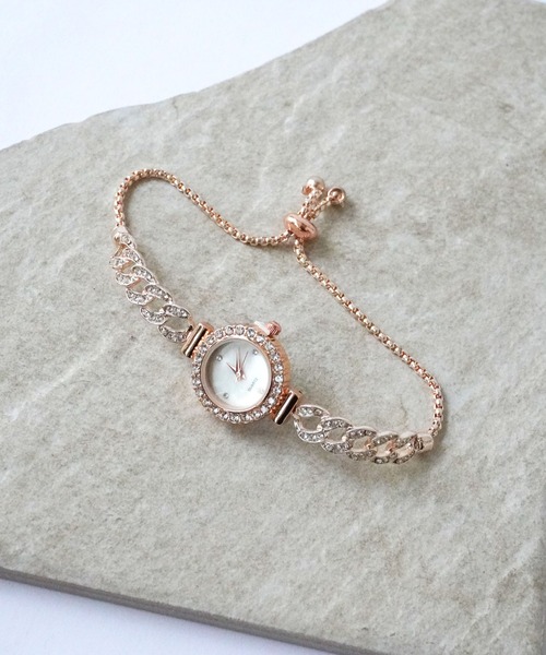 Port（ポート）の「【 antique andico / アンティーク アンディコ 】ビジュー バングルウォッチ 腕時計（アナログ腕時計・レディース・ピンクゴールド/シルバー/ピンク/ピンク系その他/ゴールド/ピンク系その他2/シルバー系その他・FREE）」の12枚目の写真