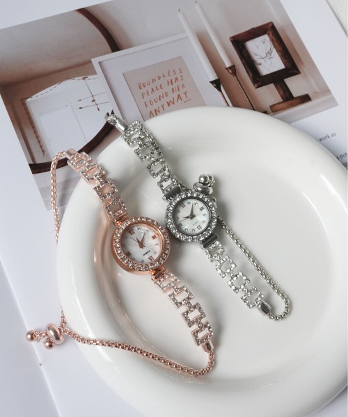 Port（ポート）の「【 antique andico / アンティーク アンディコ 】ビジュー バングルウォッチ 腕時計（アナログ腕時計・レディース・ピンクゴールド/シルバー/ピンク/ピンク系その他/ゴールド/ピンク系その他2/シルバー系その他・FREE）」の20枚目の写真