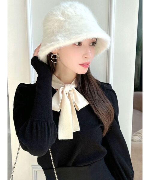 RESEXXY（リゼクシー）の「ファーバケットハット（ハット・レディース・グレー/ホワイト/ブラック・FREE）」の2枚目の写真