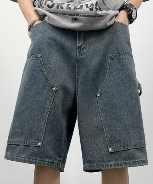 NOWLE(ノウル)の「【NOWLE】スタッズ デザイン デニム ハーフパンツ(デニムパンツ・メンズ・ブルー/ブラック・LARGE/MEDIUM/SMALL)」の19枚目の写真
