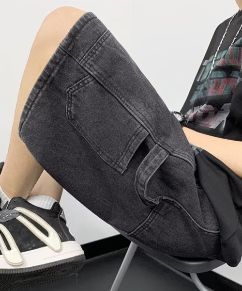 NOWLE(ノウル)の「【NOWLE】スタッズ デザイン デニム ハーフパンツ(デニムパンツ・メンズ・ブルー/ブラック・LARGE/MEDIUM/SMALL)」の9枚目の写真