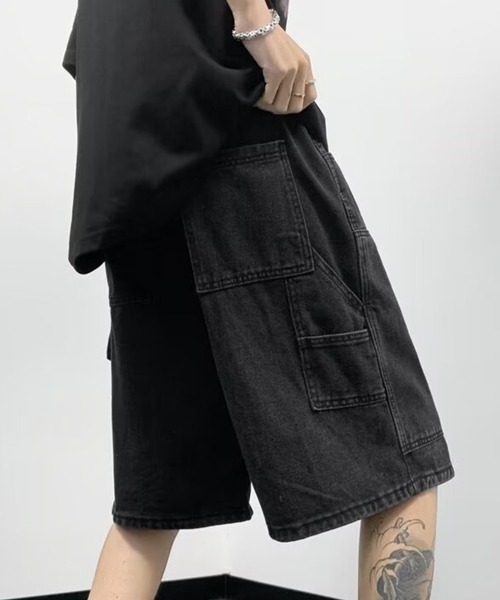 NOWLE(ノウル)の「【NOWLE】スタッズ デザイン デニム ハーフパンツ(デニムパンツ・メンズ・ブルー/ブラック・LARGE/MEDIUM/SMALL)」の12枚目の写真
