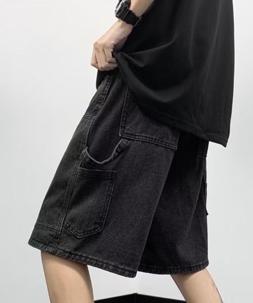 NOWLE(ノウル)の「【NOWLE】スタッズ デザイン デニム ハーフパンツ(デニムパンツ・メンズ・ブルー/ブラック・LARGE/MEDIUM/SMALL)」の11枚目の写真