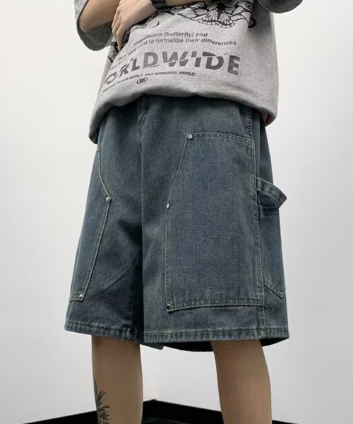 NOWLE(ノウル)の「【NOWLE】スタッズ デザイン デニム ハーフパンツ(デニムパンツ・メンズ・ブルー/ブラック・LARGE/MEDIUM/SMALL)」の20枚目の写真