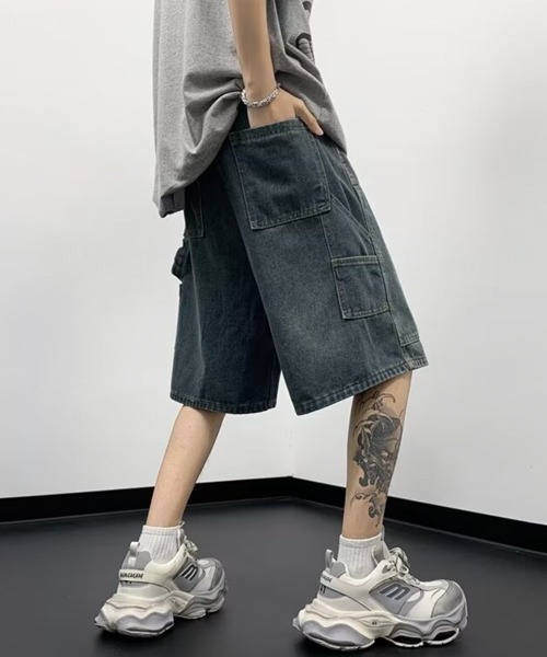 NOWLE(ノウル)の「【NOWLE】スタッズ デザイン デニム ハーフパンツ(デニムパンツ・メンズ・ブルー/ブラック・LARGE/MEDIUM/SMALL)」の17枚目の写真