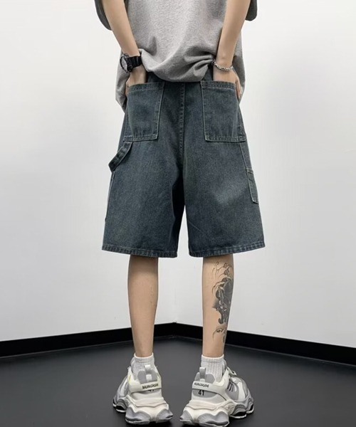 NOWLE(ノウル)の「【NOWLE】スタッズ デザイン デニム ハーフパンツ(デニムパンツ・メンズ・ブルー/ブラック・LARGE/MEDIUM/SMALL)」の16枚目の写真