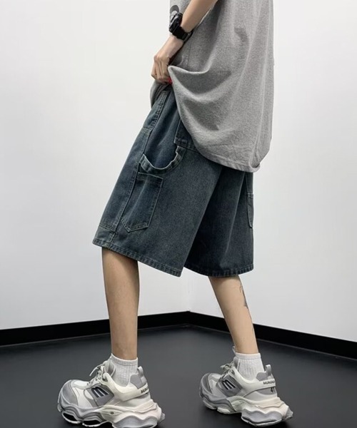 NOWLE(ノウル)の「【NOWLE】スタッズ デザイン デニム ハーフパンツ(デニムパンツ・メンズ・ブルー/ブラック・LARGE/MEDIUM/SMALL)」の15枚目の写真