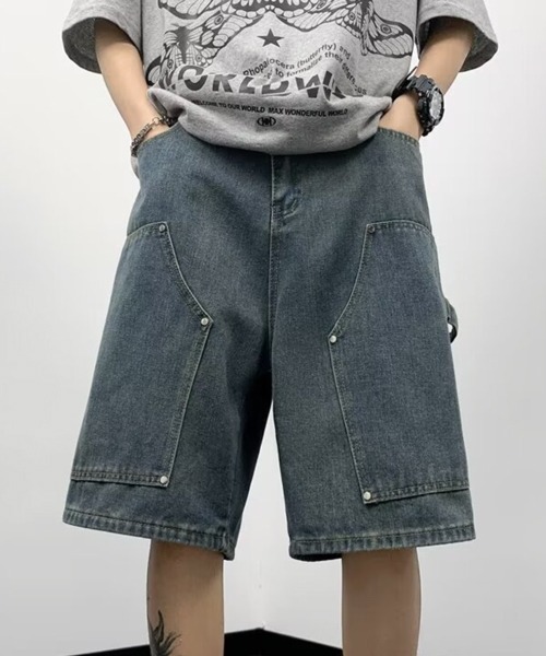 NOWLE(ノウル)の「【NOWLE】スタッズ デザイン デニム ハーフパンツ(デニムパンツ・メンズ・ブルー/ブラック・LARGE/MEDIUM/SMALL)」の21枚目の写真