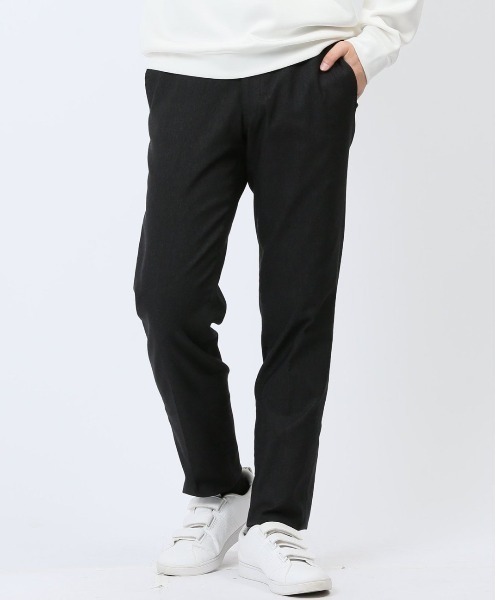 【セール】タカキュー クロスストレッチ ウォッシャブル 裏起毛 ノータック ビジネスパンツ ピケ黒(セットアップ可能)（スーツパンツ）｜TAKA-Q（タカキュー）