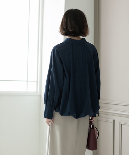 セール】裾バルーンスキッパーシャツ【洗濯機洗い可】（シャツ