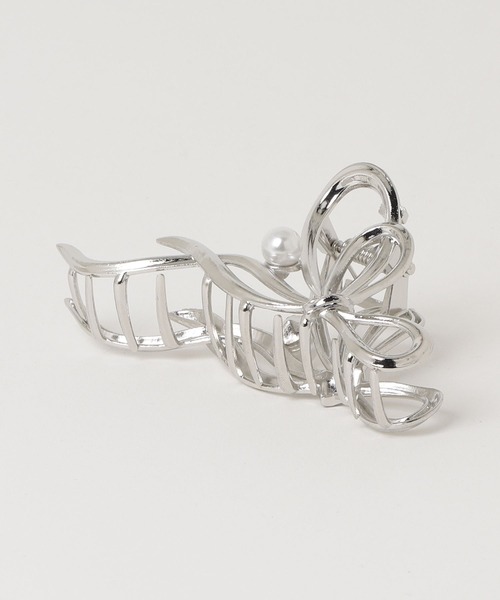 E&C closet…（イーアンドシークローゼット）の「パールリボンヘアクリップ（バレッタ/ヘアクリップ・レディース・シルバー/ゴールド・FREE）」の3枚目の写真