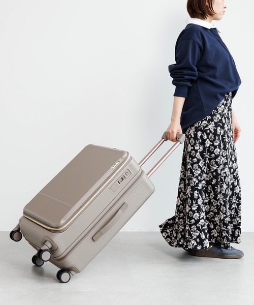 Jewelna Rose(ジュエルナローズ)の「エルダートローリー 51~63リットル 05402(スーツケース/キャリーバッグ・レディース・オフホワイト/ブラック/ブラウン/グレイッシュベージュ・M)」の7枚目の写真