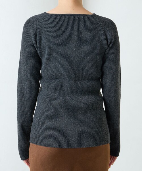 セール】限定展開 スクエアネック 杢カラー ニット（ニット/セーター  