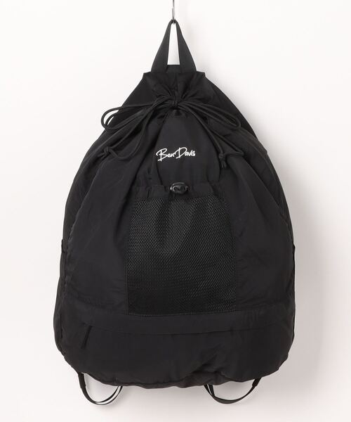 BEN DAVIS(ベンデイビス)の「【BEN DAVIS / ベンデイビス】ドローコード バッグパック リュック(バックパック/リュック・メンズ・ブラック・ONESIZE)」の1枚目の写真